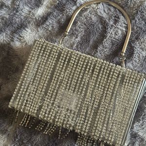 Rhinestone tassel purse